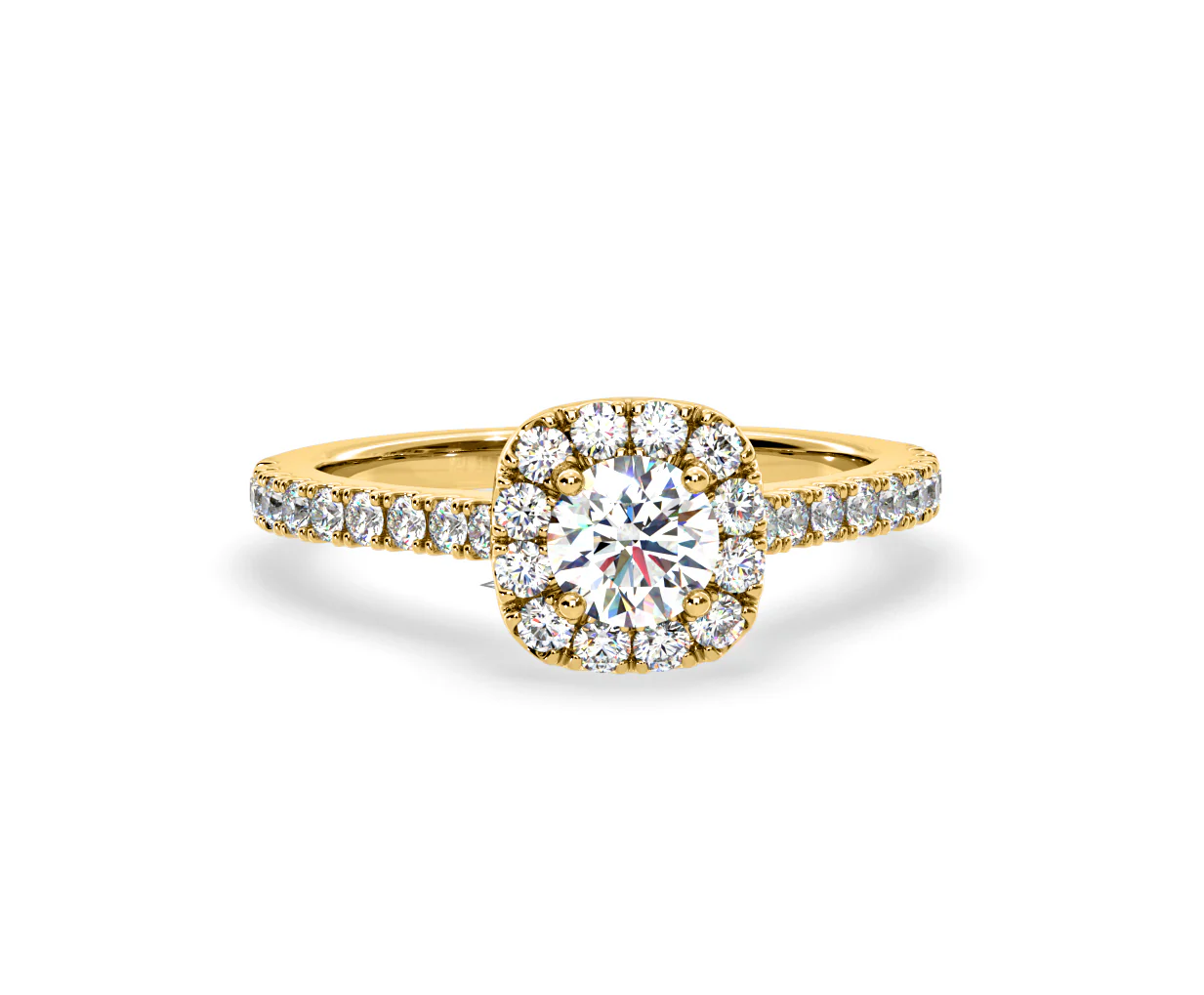 Elizabeth Lab Diamond Halo Engagement Ring in 18K Gold 1.00ct F/VS1 - Image 85