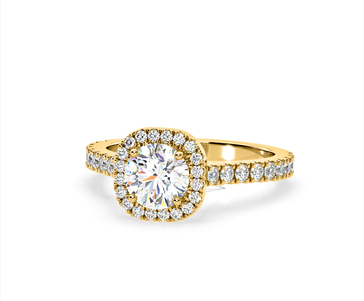 Elizabeth Lab Diamond Halo Engagement Ring in 18K Gold 1.70ct F/VS1 - Image 10