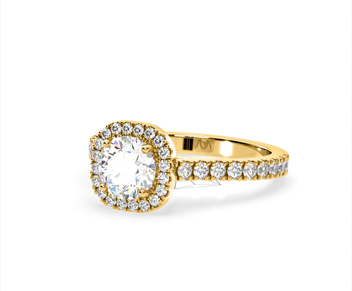 Elizabeth Lab Diamond Halo Engagement Ring in 18K Gold 1.70ct F/VS1 - Image 13