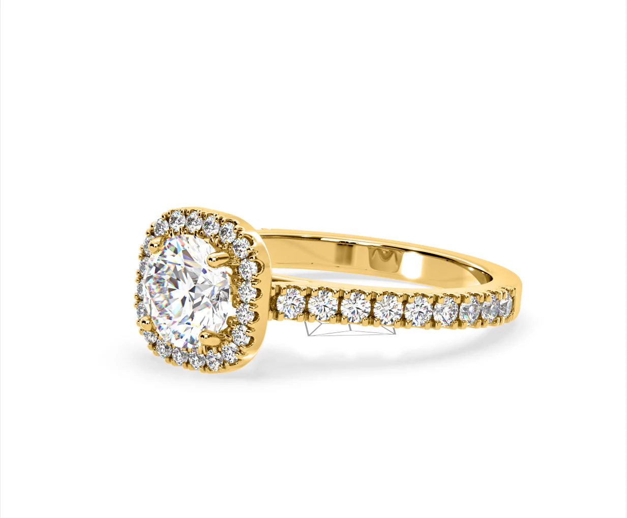 Elizabeth Lab Diamond Halo Engagement Ring in 18K Gold 1.70ct F/VS1 - Image 16