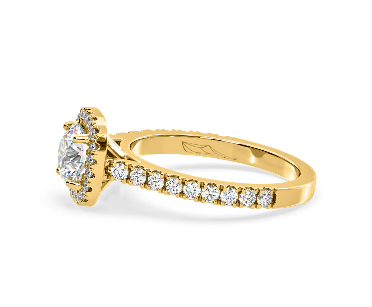 Elizabeth Lab Diamond Halo Engagement Ring in 18K Gold 1.70ct F/VS1 - Image 24