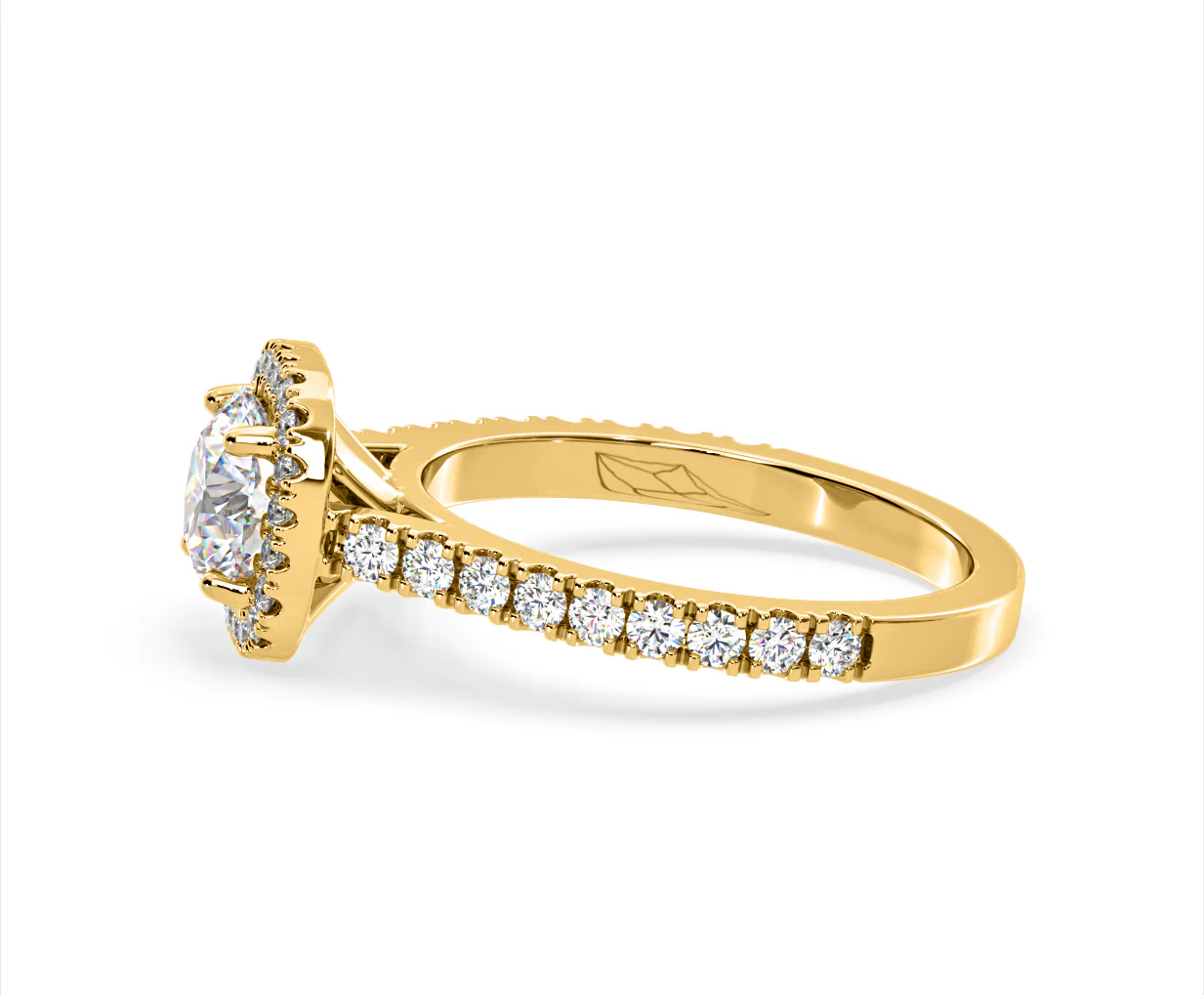 Elizabeth Lab Diamond Halo Engagement Ring in 18K Gold 1.70ct F/VS1 - Image 25