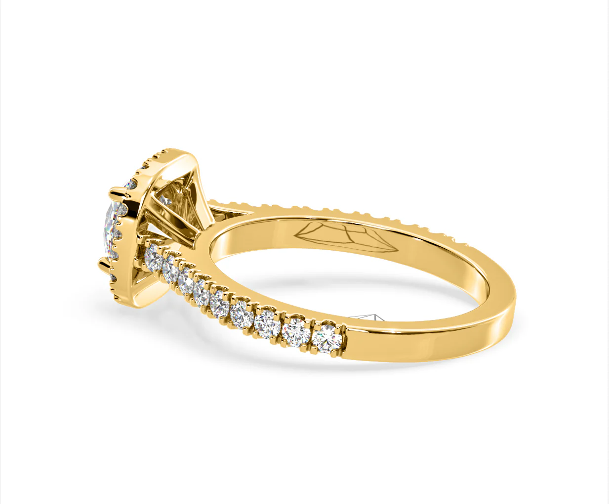 Elizabeth Lab Diamond Halo Engagement Ring in 18K Gold 1.70ct F/VS1 - Image 32