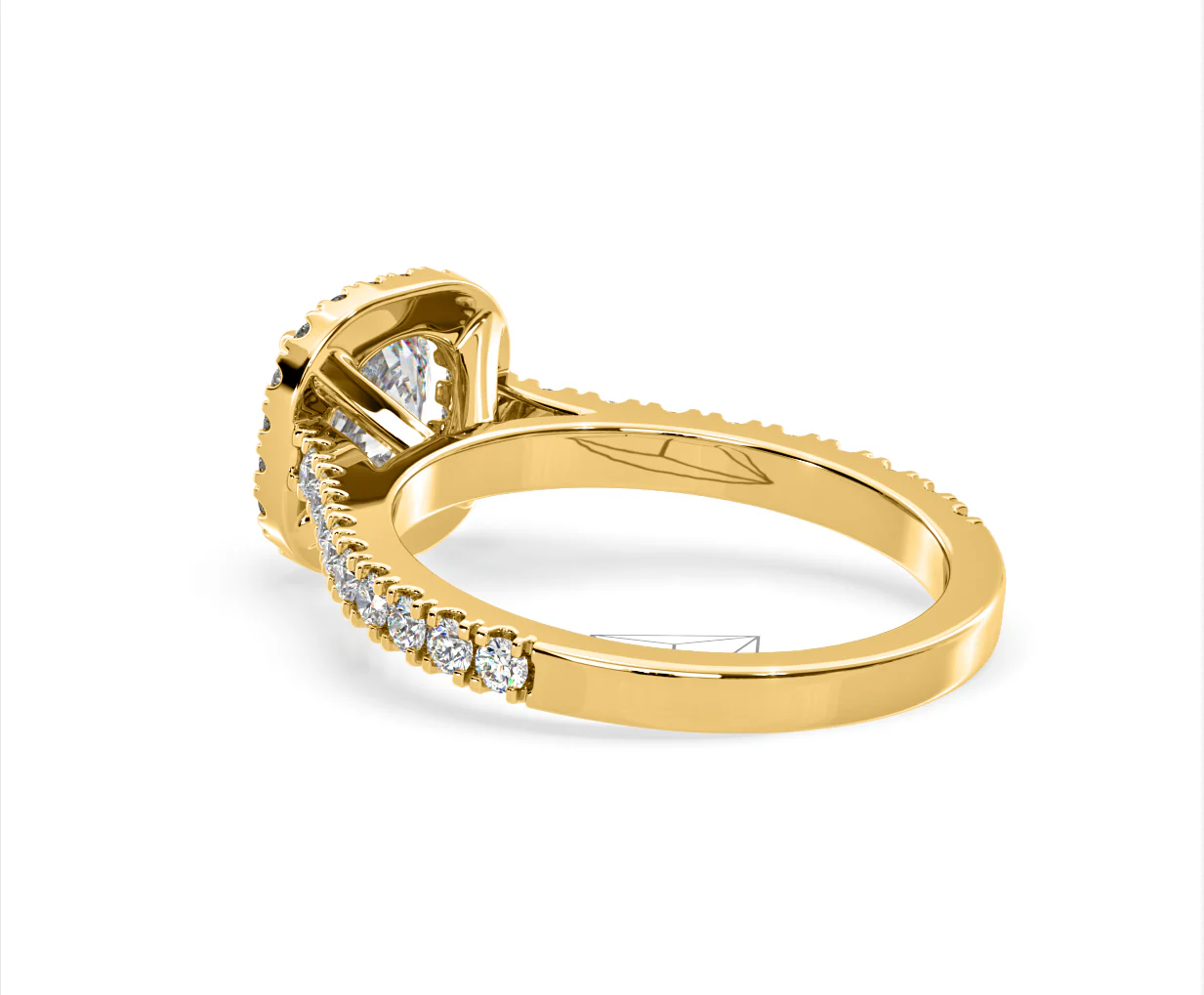 Elizabeth Lab Diamond Halo Engagement Ring in 18K Gold 1.70ct F/VS1 - Image 37