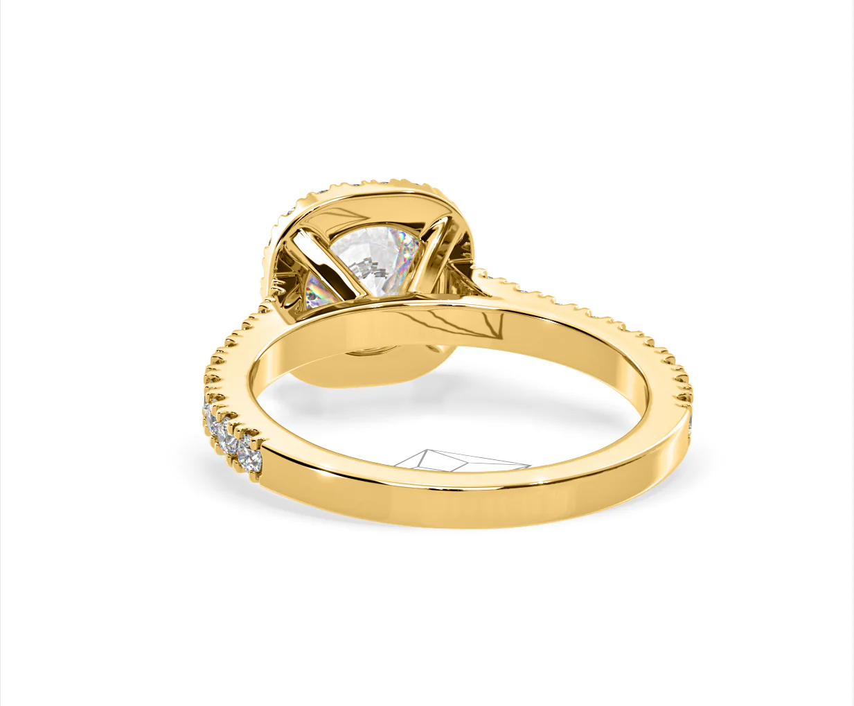 Elizabeth Lab Diamond Halo Engagement Ring in 18K Gold 1.70ct F/VS1 - Image 43