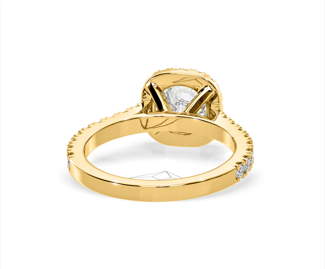 Elizabeth Lab Diamond Halo Engagement Ring in 18K Gold 1.70ct F/VS1 - Image 49