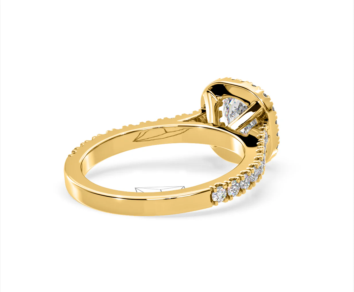 Elizabeth Lab Diamond Halo Engagement Ring in 18K Gold 1.70ct F/VS1 - Image 55