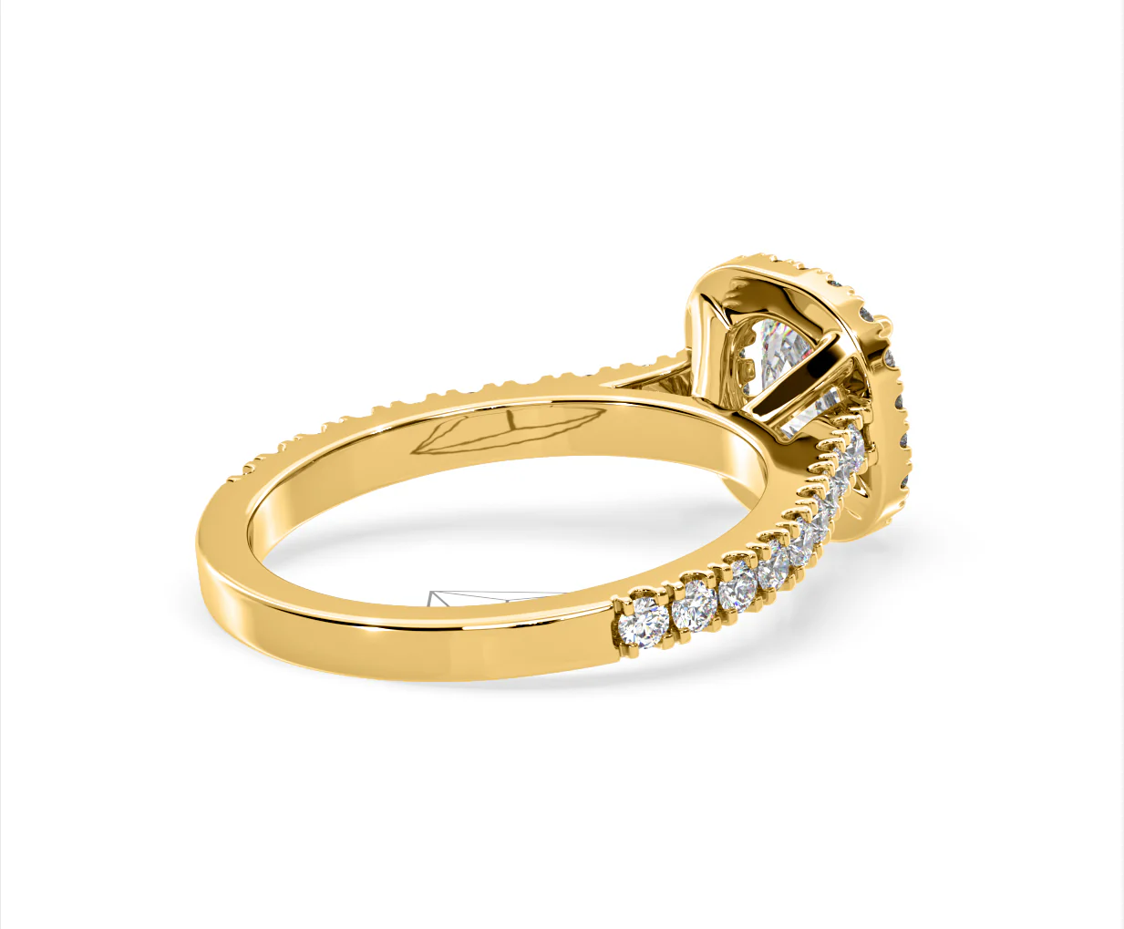 Elizabeth Lab Diamond Halo Engagement Ring in 18K Gold 1.70ct F/VS1 - Image 57