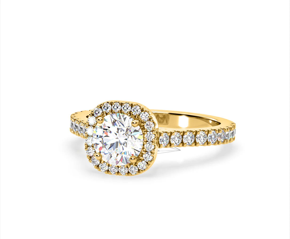 Elizabeth Lab Diamond Halo Engagement Ring in 18K Gold 2.00ct F/VS1 - Image 11