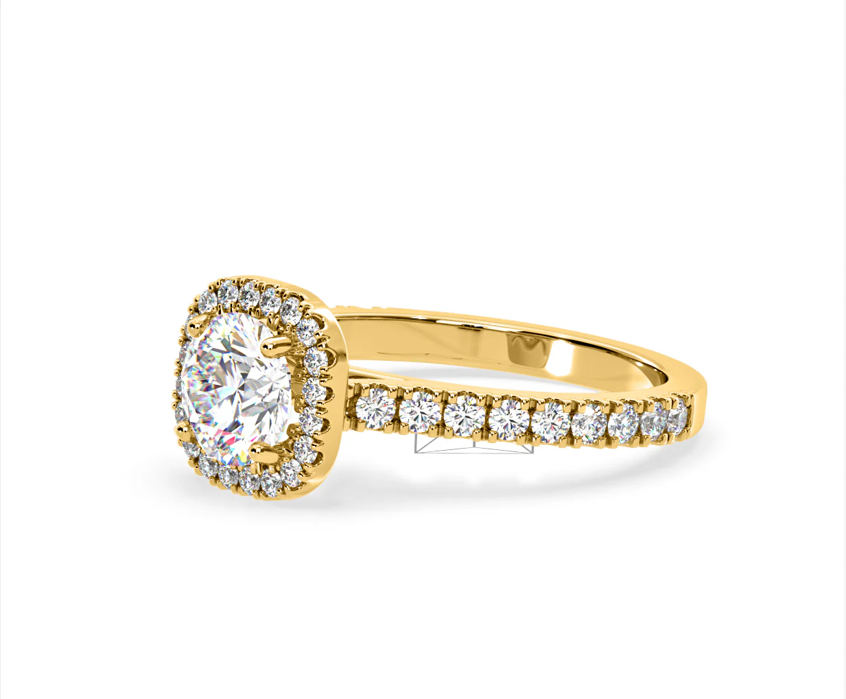 Elizabeth Lab Diamond Halo Engagement Ring in 18K Gold 2.00ct F/VS1 - Image 17