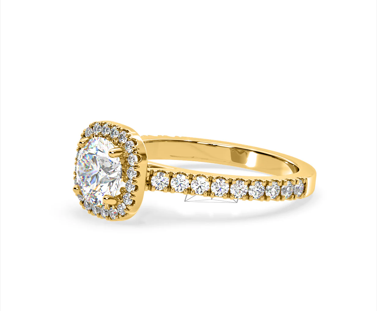 Elizabeth Lab Diamond Halo Engagement Ring in 18K Gold 2.00ct F/VS1 - Image 18