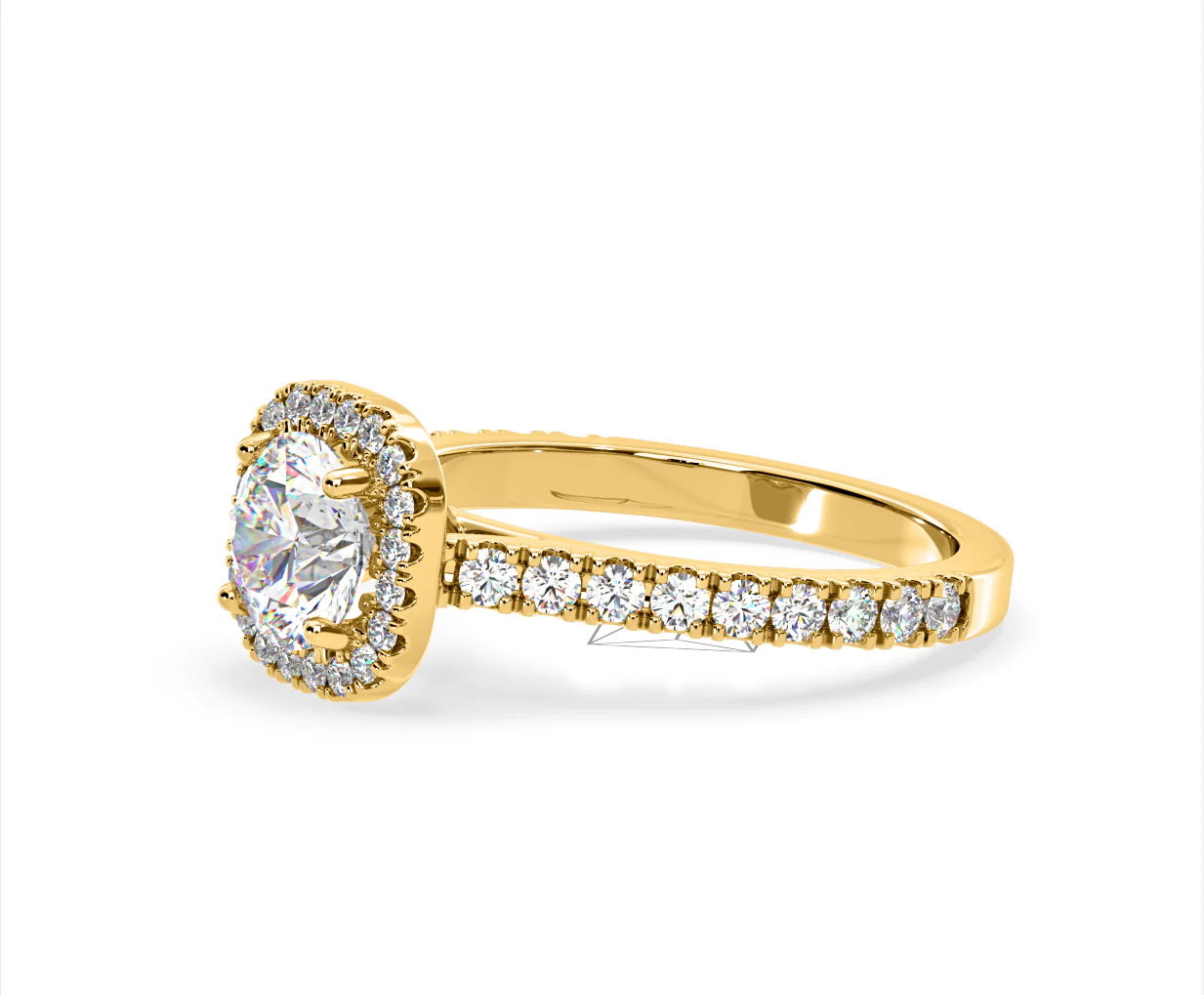 Elizabeth Lab Diamond Halo Engagement Ring in 18K Gold 2.00ct F/VS1 - Image 19