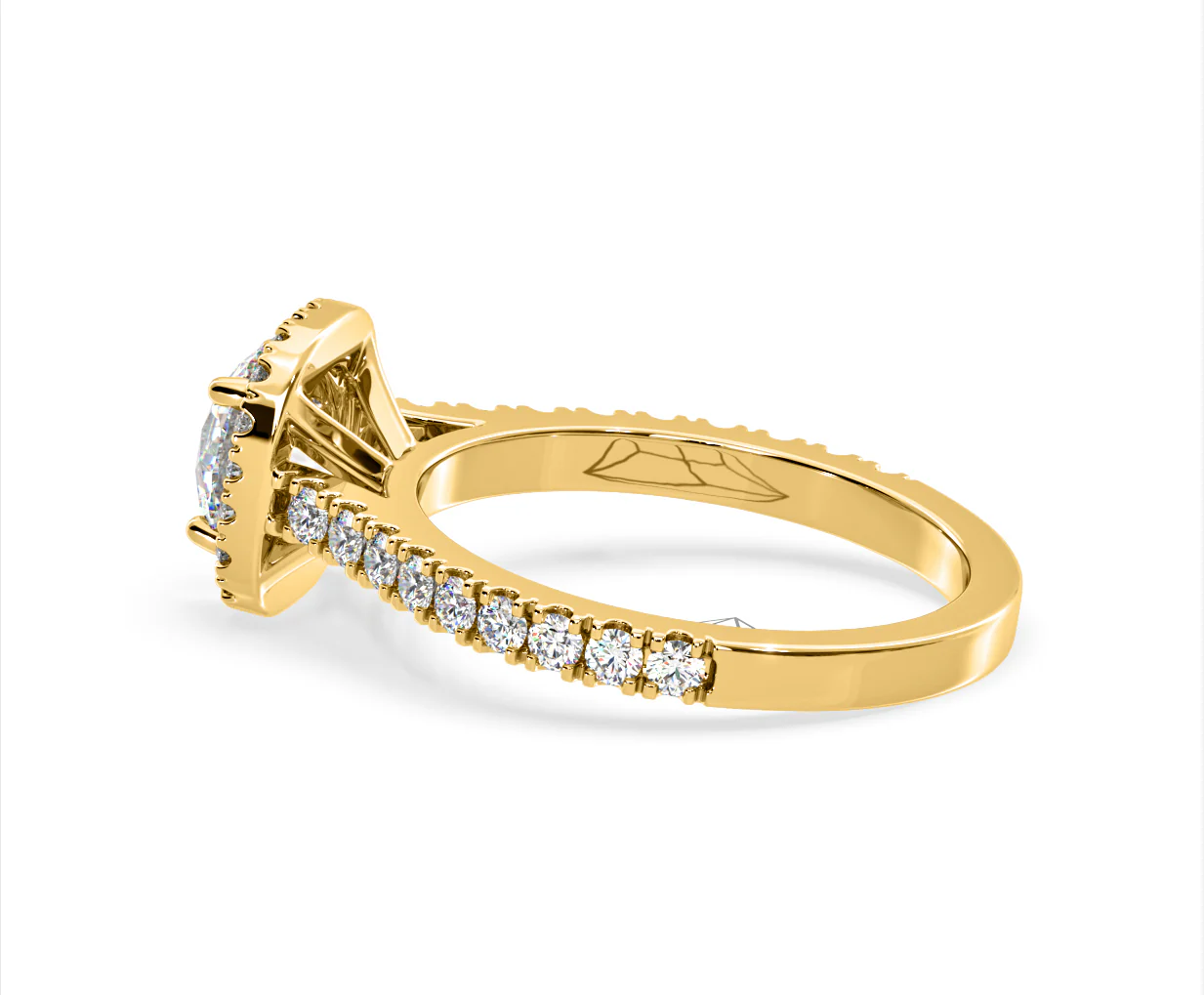 Elizabeth Lab Diamond Halo Engagement Ring in 18K Gold 2.00ct F/VS1 - Image 31