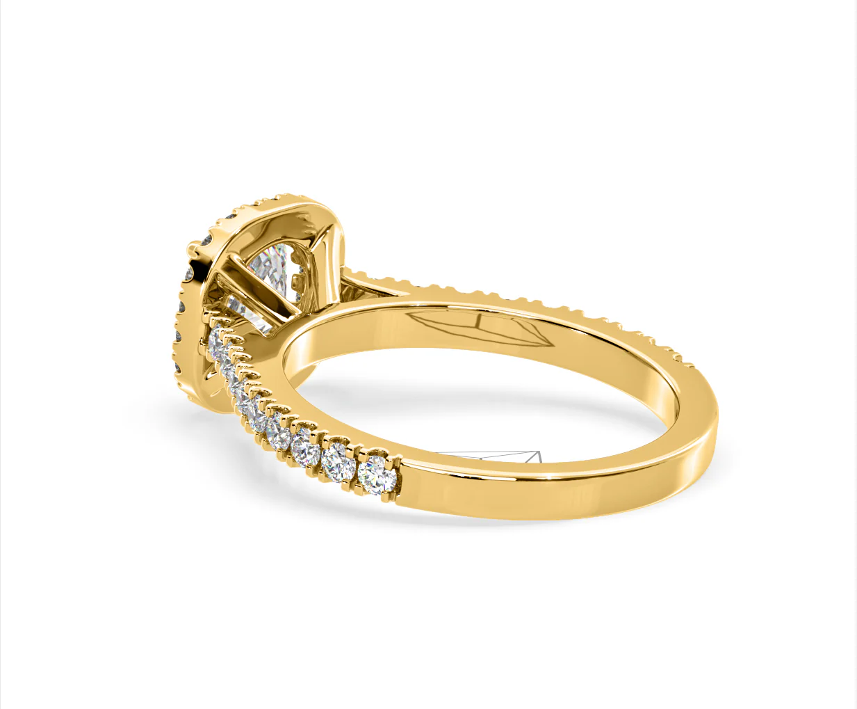 Elizabeth Lab Diamond Halo Engagement Ring in 18K Gold 2.00ct F/VS1 - Image 36