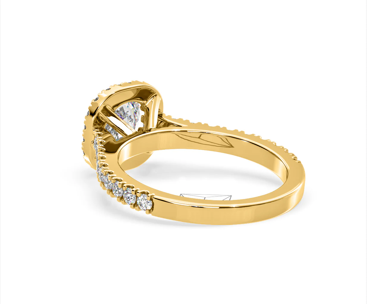 Elizabeth Lab Diamond Halo Engagement Ring in 18K Gold 2.00ct F/VS1 - Image 38