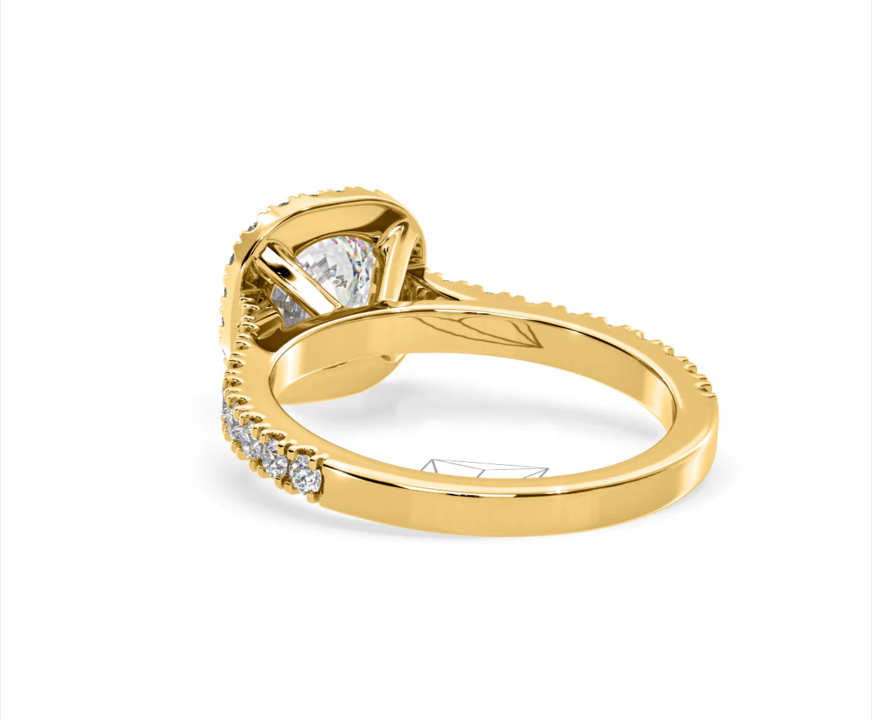Elizabeth Lab Diamond Halo Engagement Ring in 18K Gold 2.00ct F/VS1 - Image 40