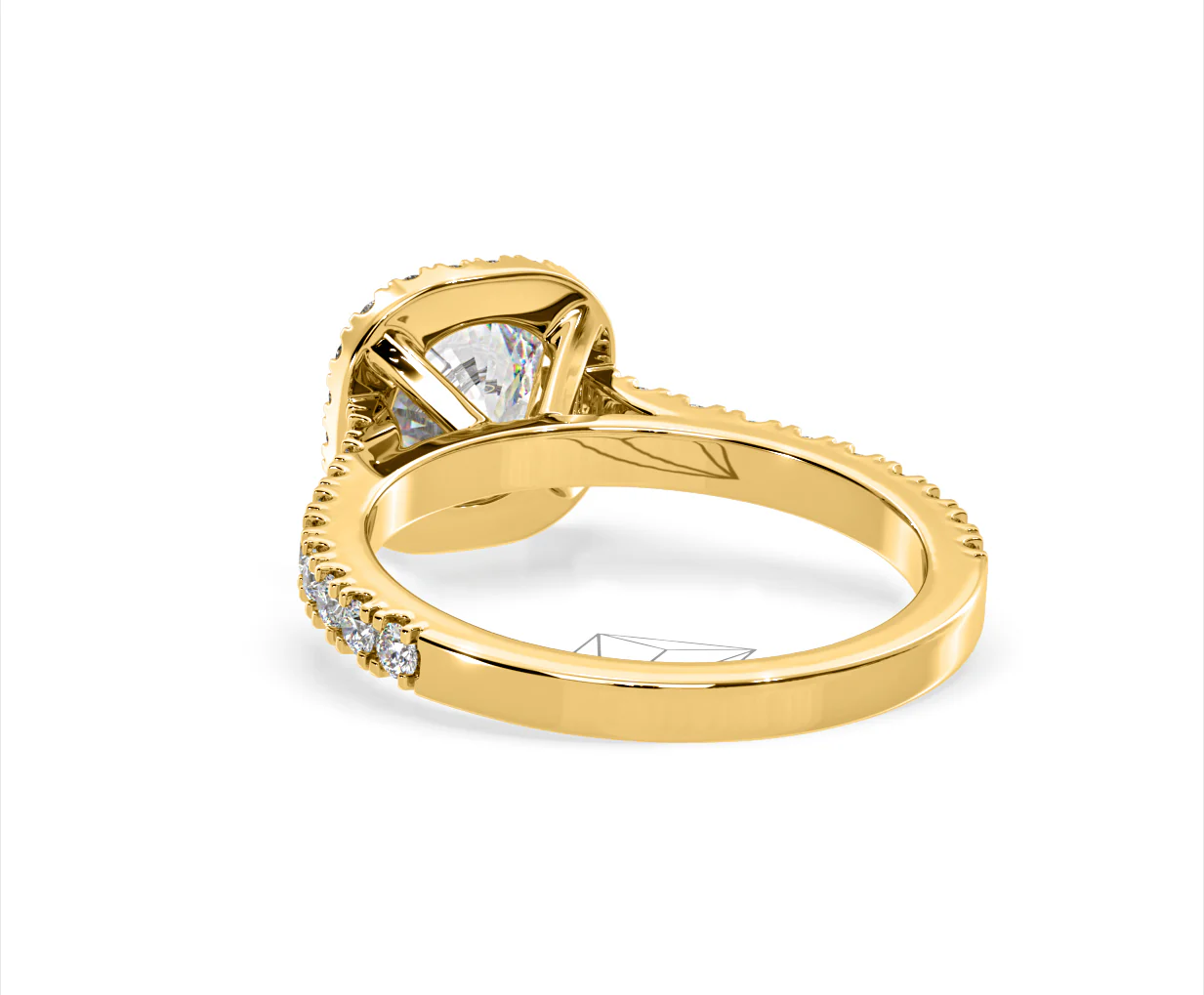 Elizabeth Lab Diamond Halo Engagement Ring in 18K Gold 2.00ct F/VS1 - Image 41