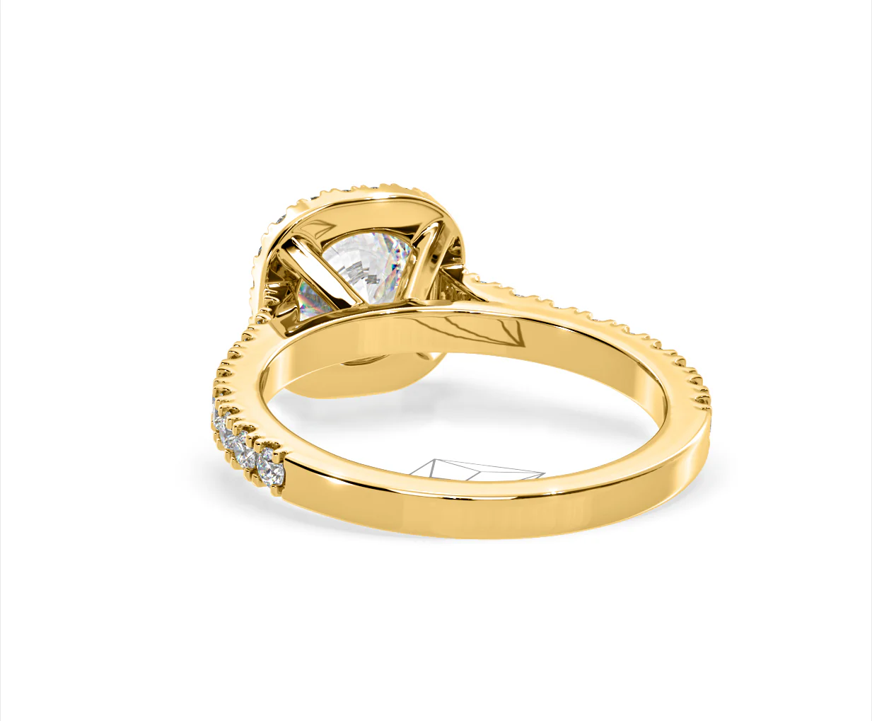 Elizabeth Lab Diamond Halo Engagement Ring in 18K Gold 2.00ct F/VS1 - Image 42