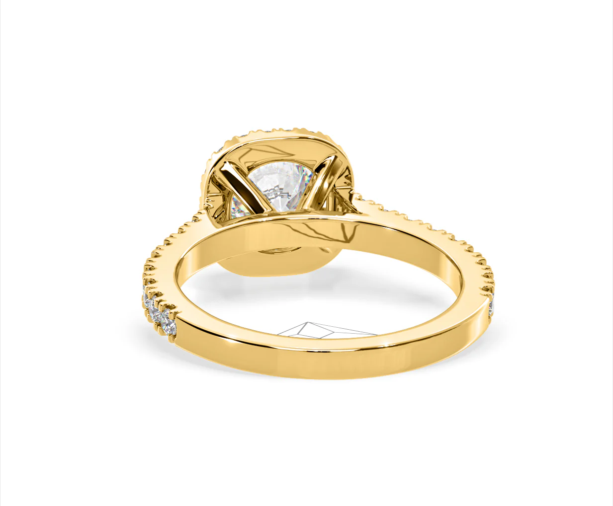 Elizabeth Lab Diamond Halo Engagement Ring in 18K Gold 2.00ct F/VS1 - Image 44