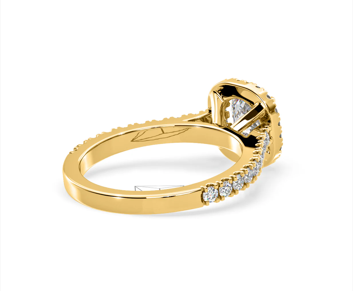 Elizabeth Lab Diamond Halo Engagement Ring in 18K Gold 2.00ct F/VS1 - Image 56