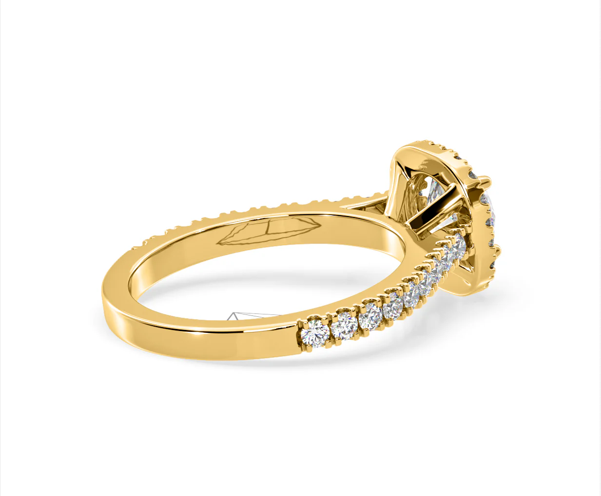 Elizabeth Lab Diamond Halo Engagement Ring in 18K Gold 2.00ct F/VS1 - Image 59