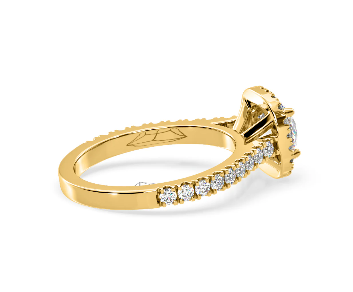 Elizabeth Lab Diamond Halo Engagement Ring in 18K Gold 2.00ct F/VS1 - Image 61