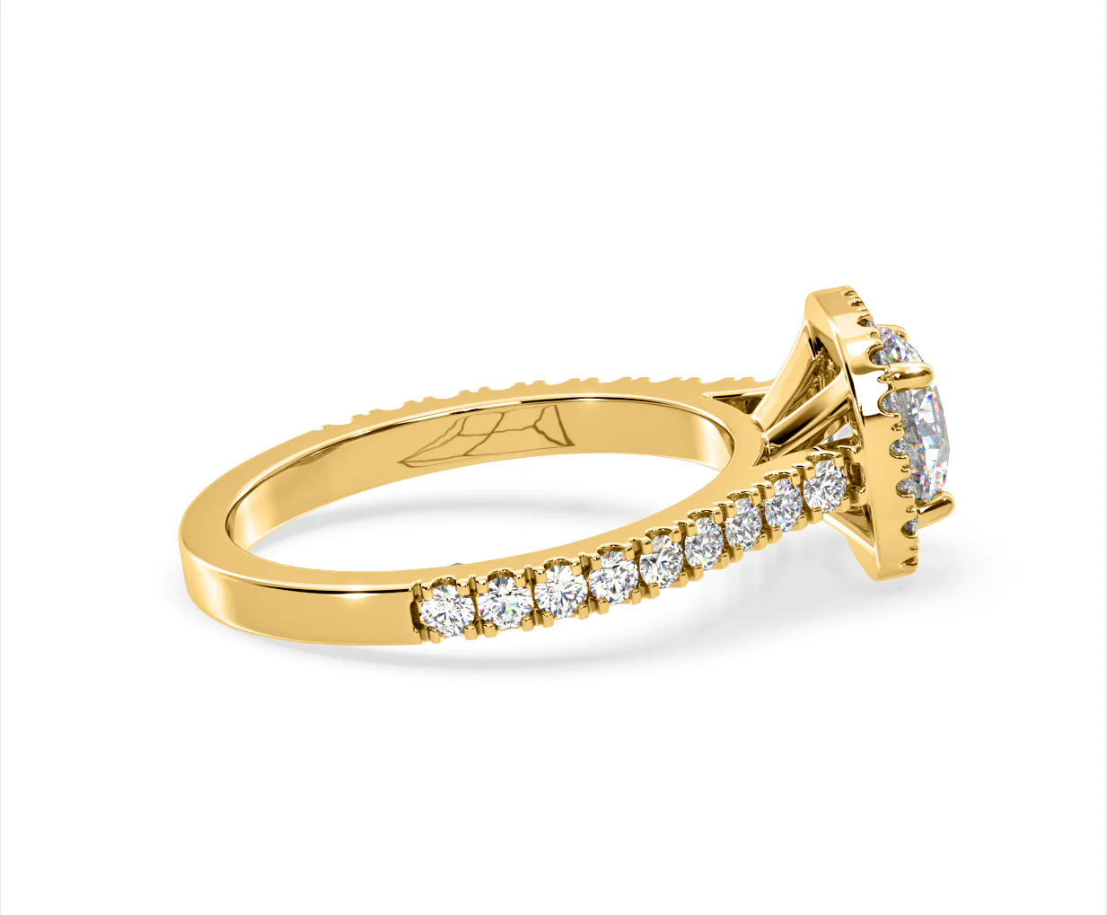 Elizabeth Lab Diamond Halo Engagement Ring in 18K Gold 2.00ct F/VS1 - Image 64