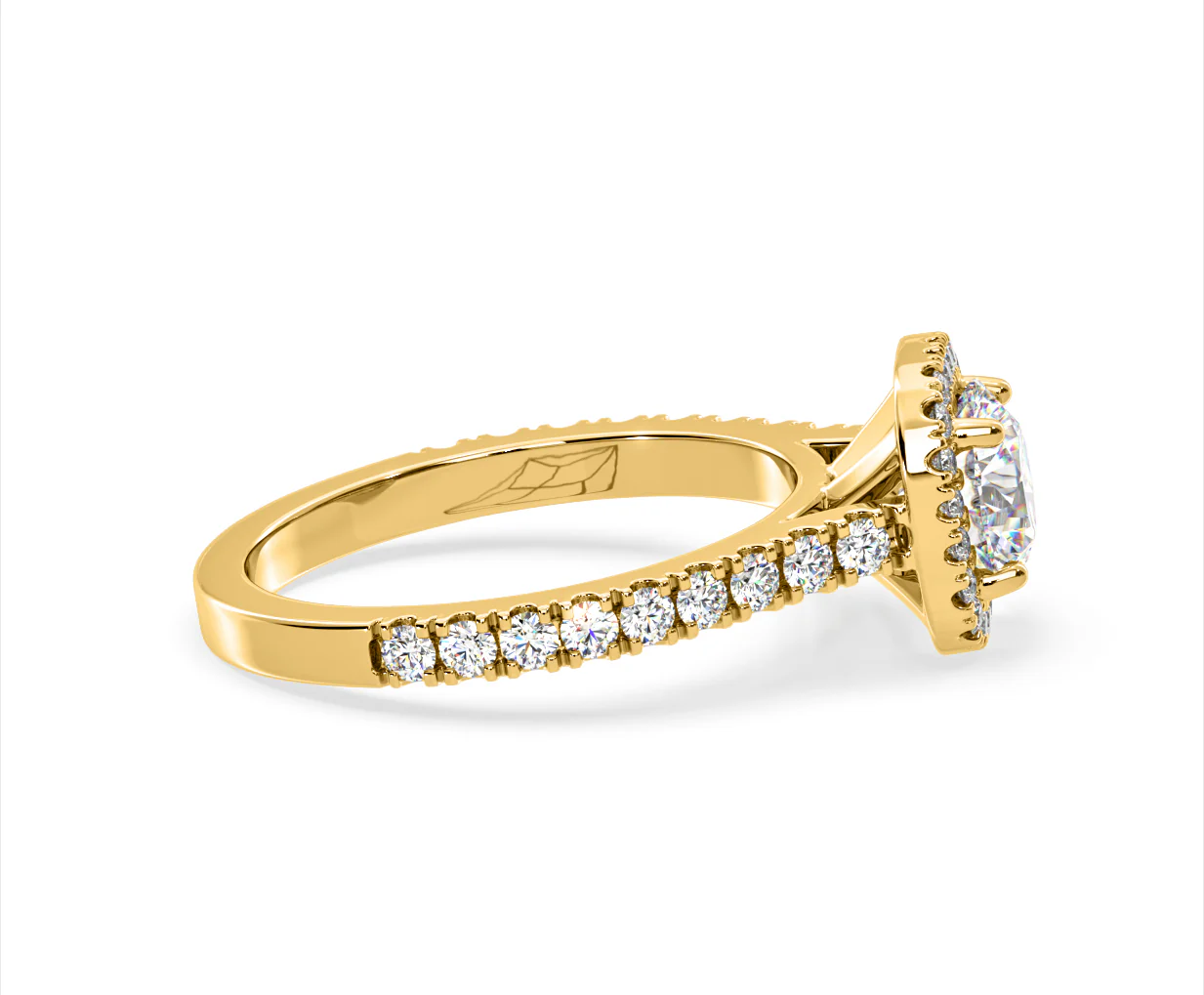 Elizabeth Lab Diamond Halo Engagement Ring in 18K Gold 2.00ct F/VS1 - Image 67