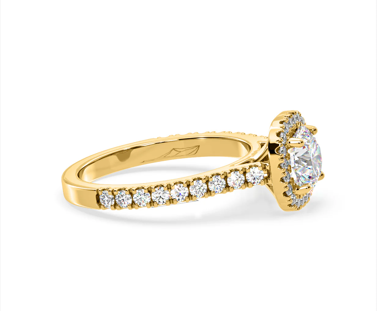 Elizabeth Lab Diamond Halo Engagement Ring in 18K Gold 2.00ct F/VS1 - Image 70