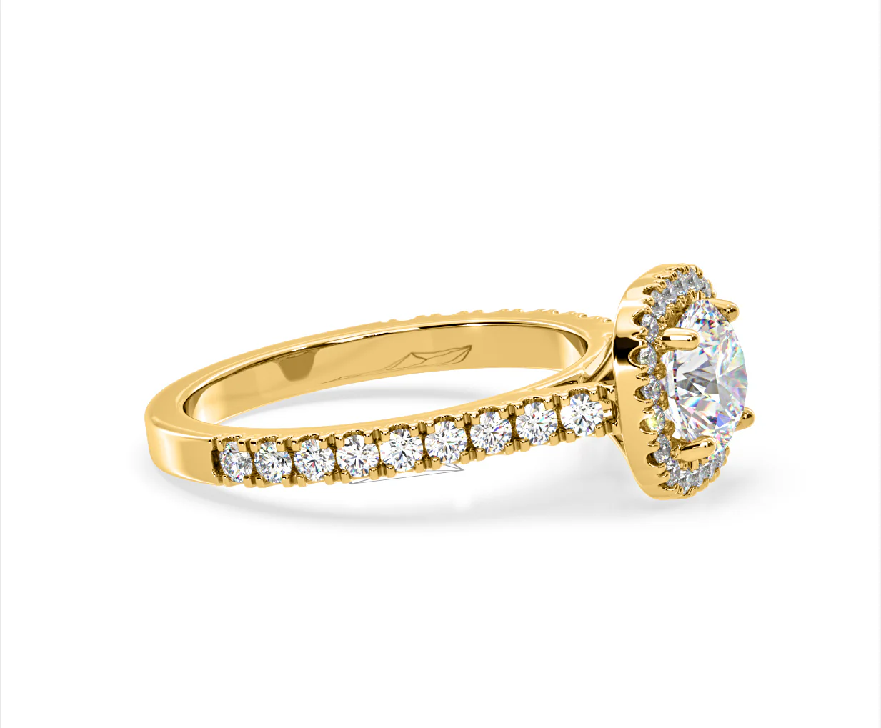 Elizabeth Lab Diamond Halo Engagement Ring in 18K Gold 2.00ct F/VS1 - Image 71