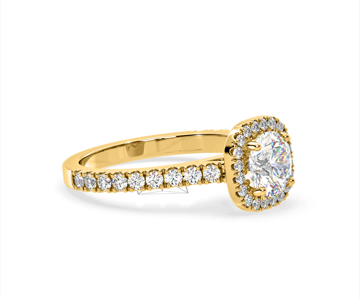 Elizabeth Lab Diamond Halo Engagement Ring in 18K Gold 2.00ct F/VS1 - Image 75