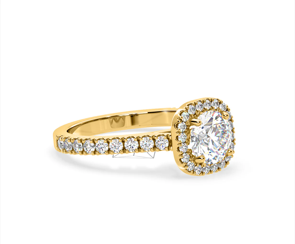 Elizabeth Lab Diamond Halo Engagement Ring in 18K Gold 2.00ct F/VS1 - Image 77