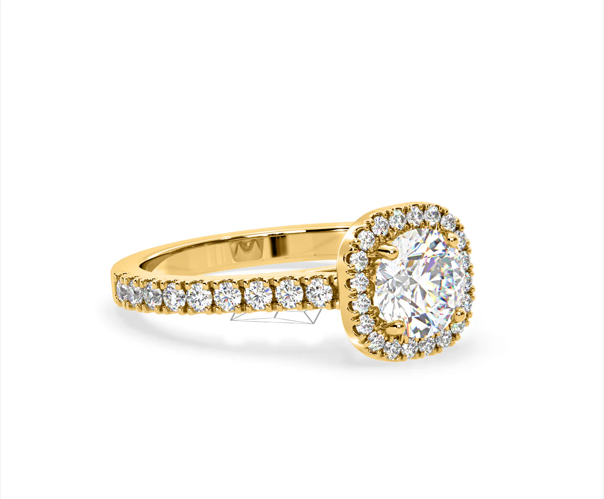 Elizabeth Lab Diamond Halo Engagement Ring in 18K Gold 2.00ct F/VS1 - Image 78