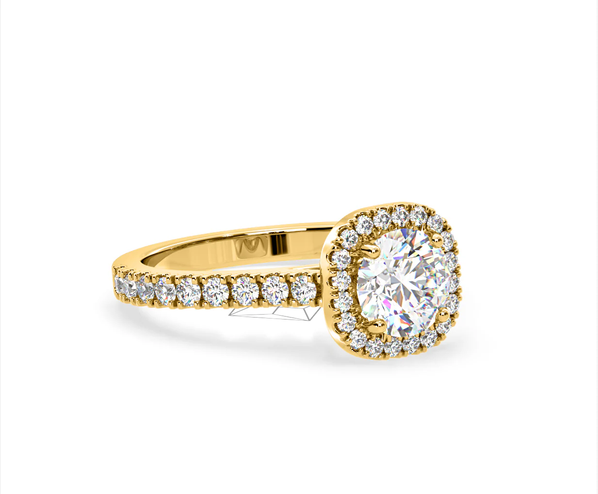 Elizabeth Lab Diamond Halo Engagement Ring in 18K Gold 2.00ct F/VS1 - Image 79