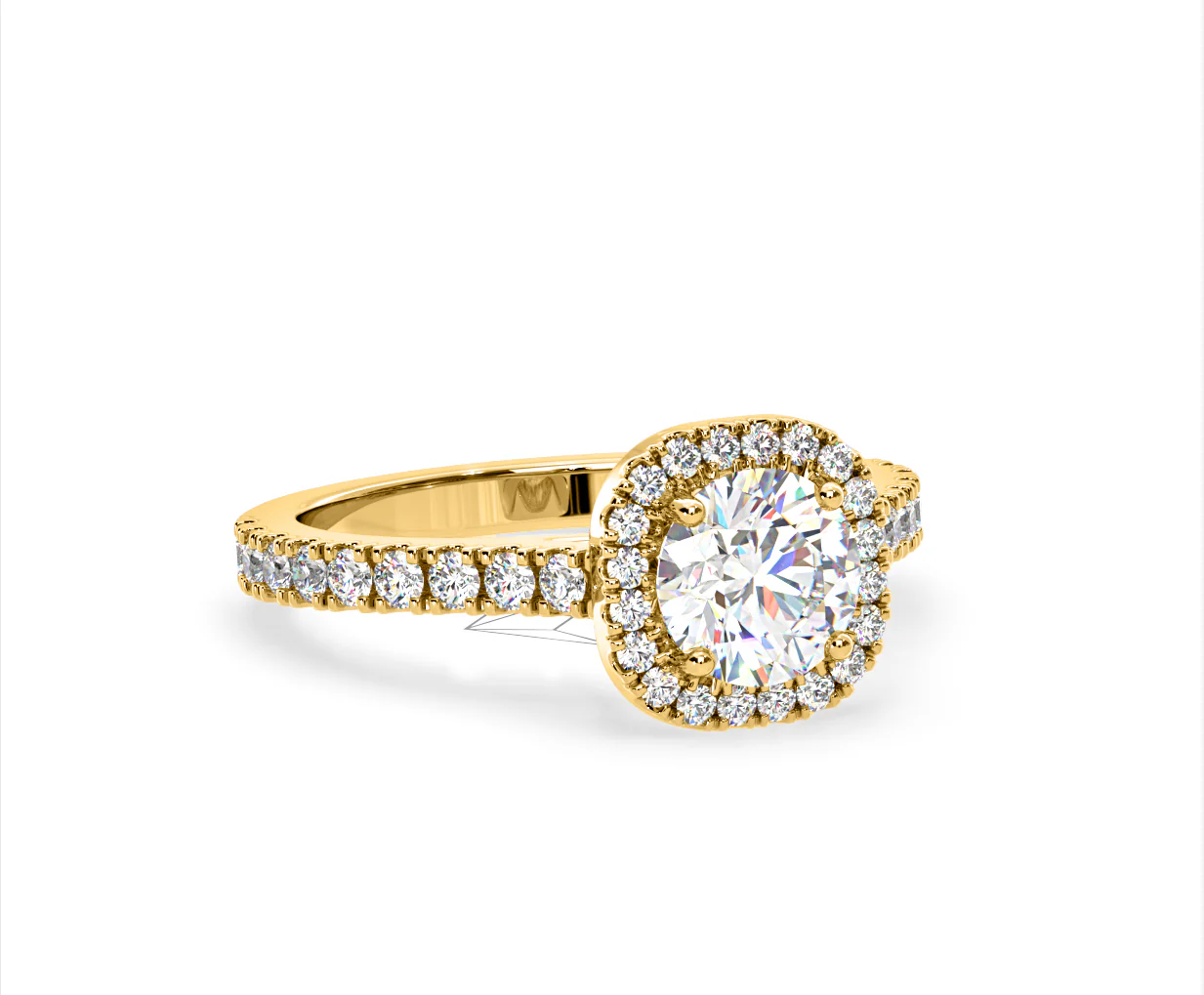 Elizabeth Lab Diamond Halo Engagement Ring in 18K Gold 2.00ct F/VS1 - Image 81
