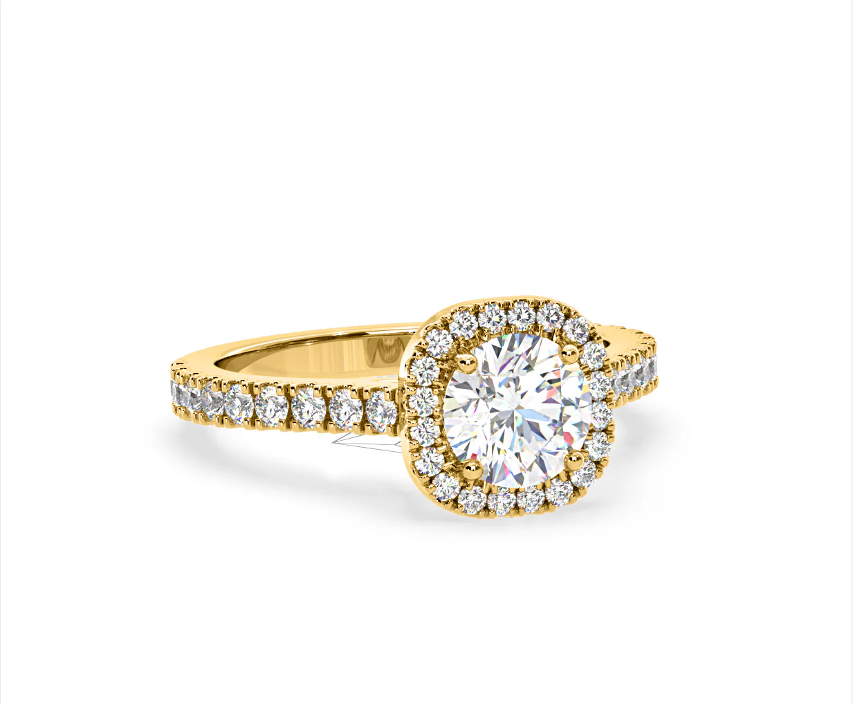 Elizabeth Lab Diamond Halo Engagement Ring in 18K Gold 2.00ct F/VS1 - Image 82