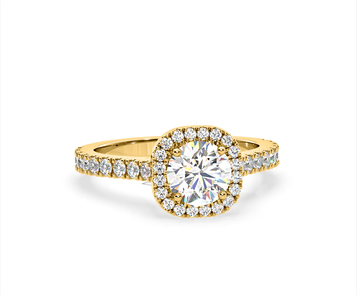 Elizabeth Lab Diamond Halo Engagement Ring in 18K Gold 2.00ct F/VS1 - Image 84