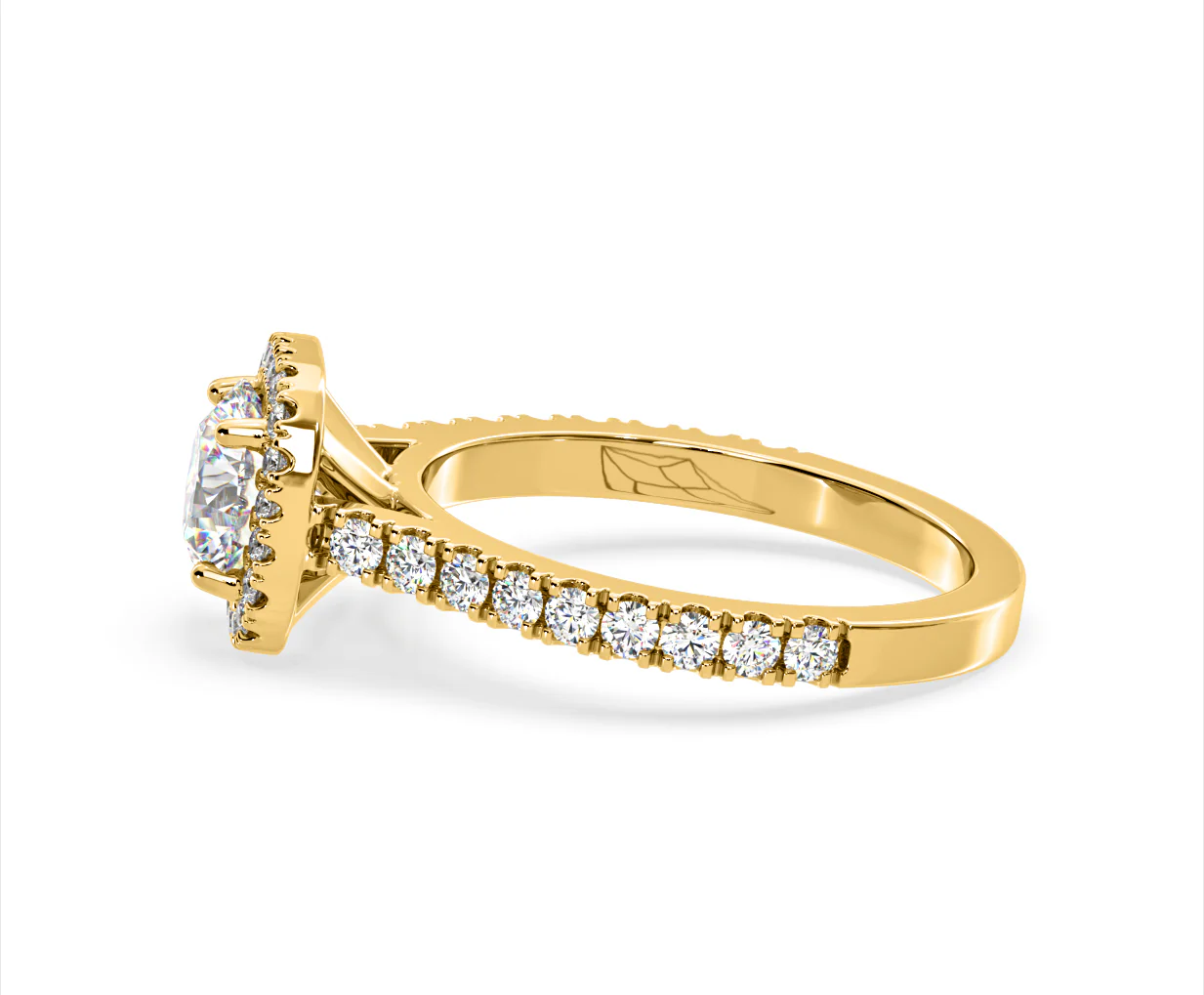 Elizabeth Lab Diamond Halo Engagement Ring in 18K Gold 2.50ct F/VS1 - Image 26