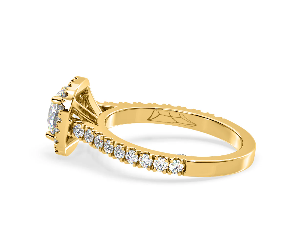 Elizabeth Lab Diamond Halo Engagement Ring in 18K Gold 2.50ct F/VS1 - Image 30