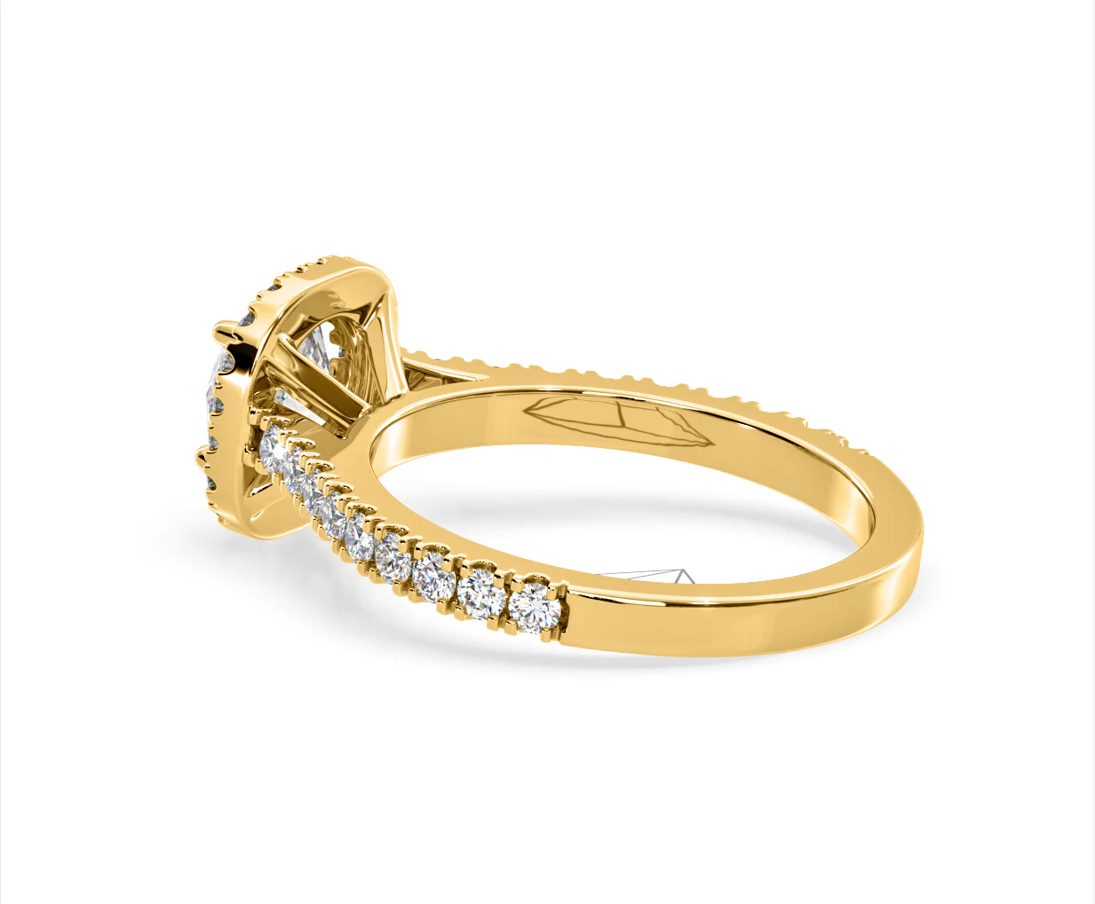 Elizabeth Lab Diamond Halo Engagement Ring in 18K Gold 2.50ct F/VS1 - Image 34