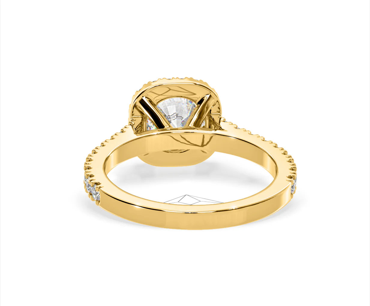 Elizabeth Lab Diamond Halo Engagement Ring in 18K Gold 2.50ct F/VS1 - Image 45