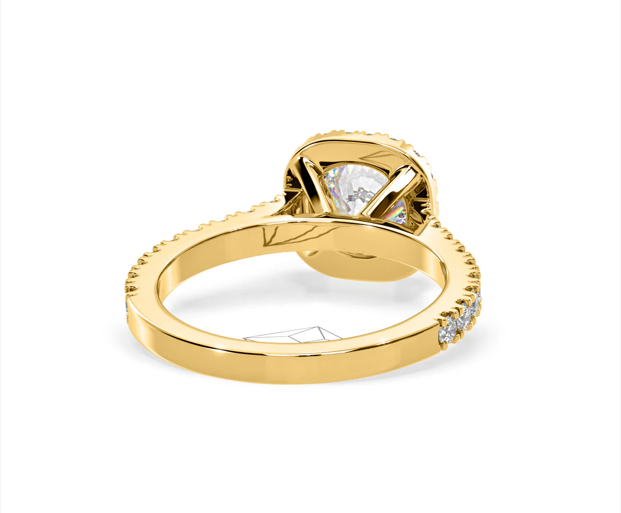 Elizabeth Lab Diamond Halo Engagement Ring in 18K Gold 2.50ct F/VS1 - Image 50