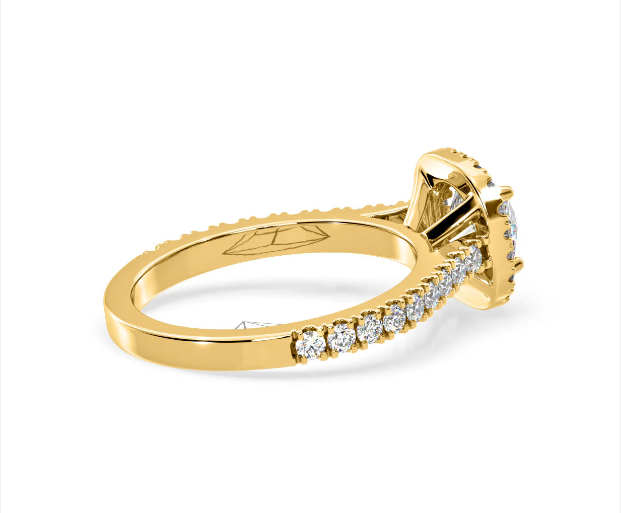 Elizabeth Lab Diamond Halo Engagement Ring in 18K Gold 2.50ct F/VS1 - Image 60