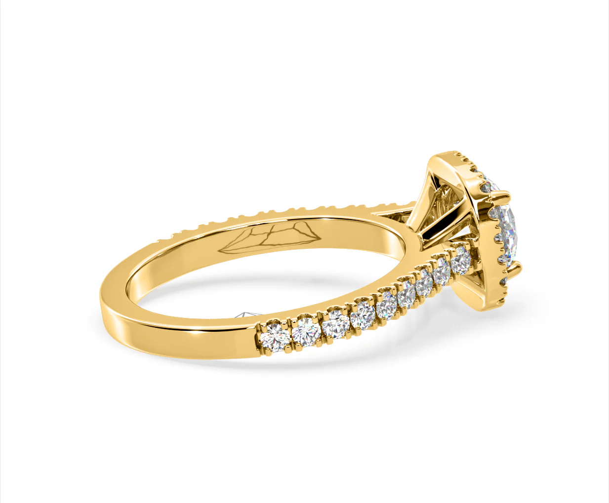 Elizabeth Lab Diamond Halo Engagement Ring in 18K Gold 2.50ct F/VS1 - Image 62