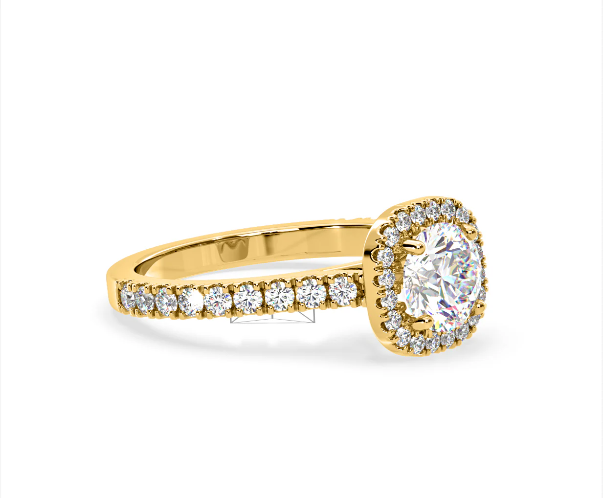 Elizabeth Lab Diamond Halo Engagement Ring in 18K Gold 2.50ct F/VS1 - Image 76