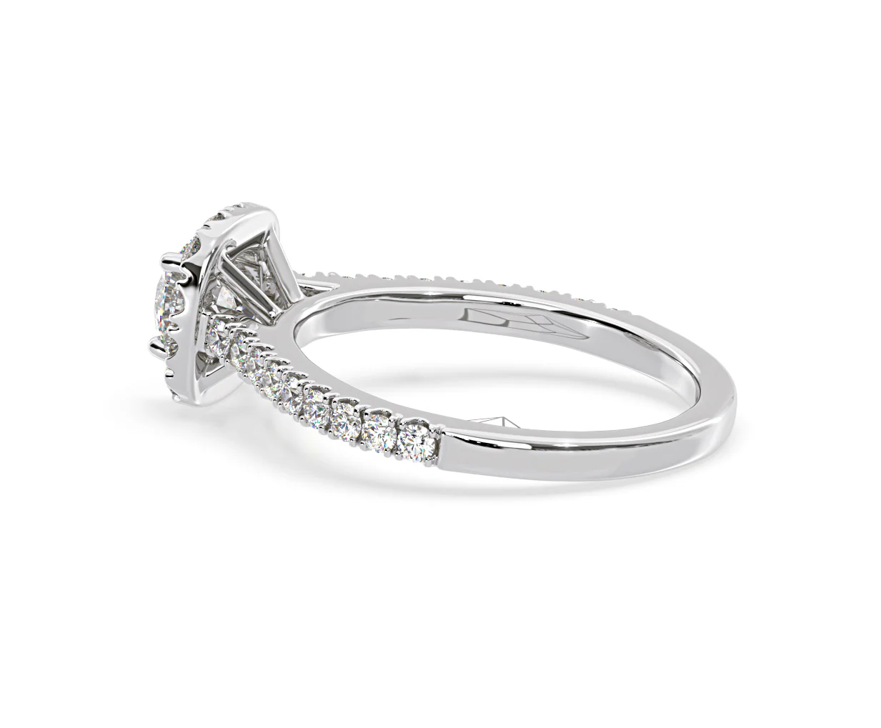 Elizabeth Lab Diamond Halo Engagement Ring in Platinum 1.00ct F/VS1 - Image 33