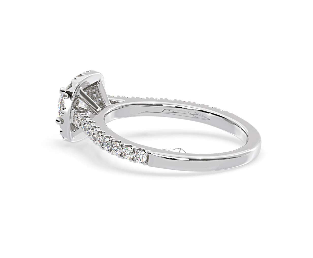 Elizabeth Lab Diamond Halo Engagement Ring in Platinum 1.00ct F/VS1 - Image 34