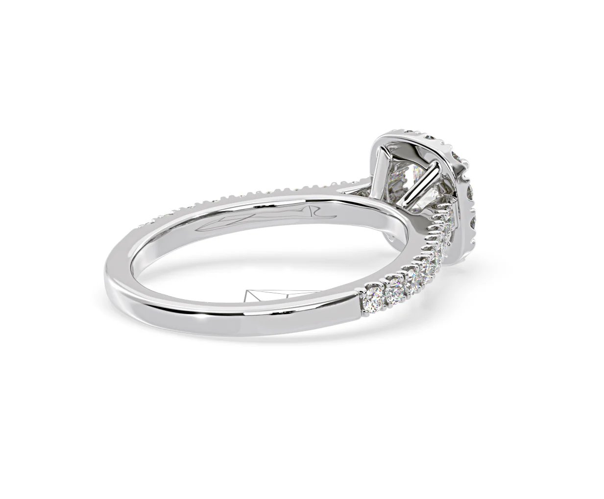 Elizabeth Lab Diamond Halo Engagement Ring in Platinum 1.00ct F/VS1 - Image 58