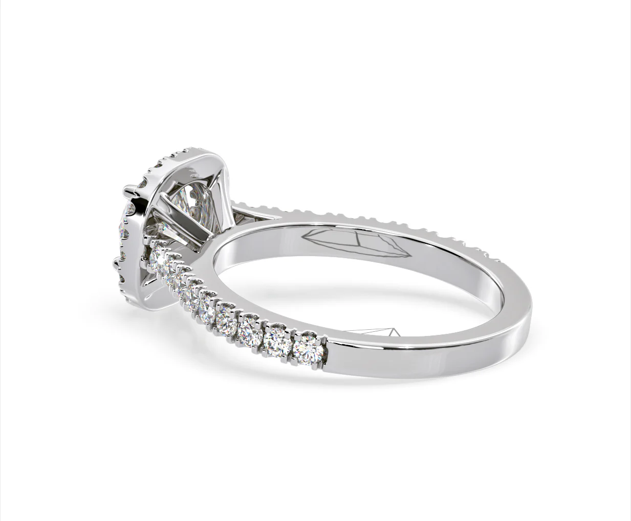 Elizabeth Lab Diamond Halo Engagement Ring in Platinum 1.70ct F/VS1 - Image 34