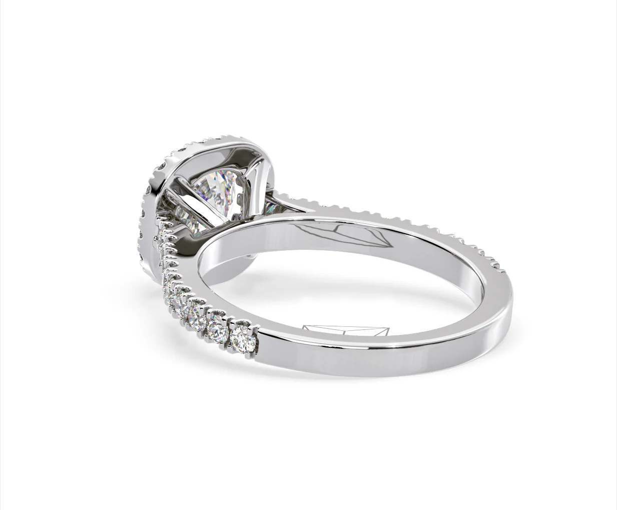 Elizabeth Lab Diamond Halo Engagement Ring in Platinum 1.70ct F/VS1 - Image 38
